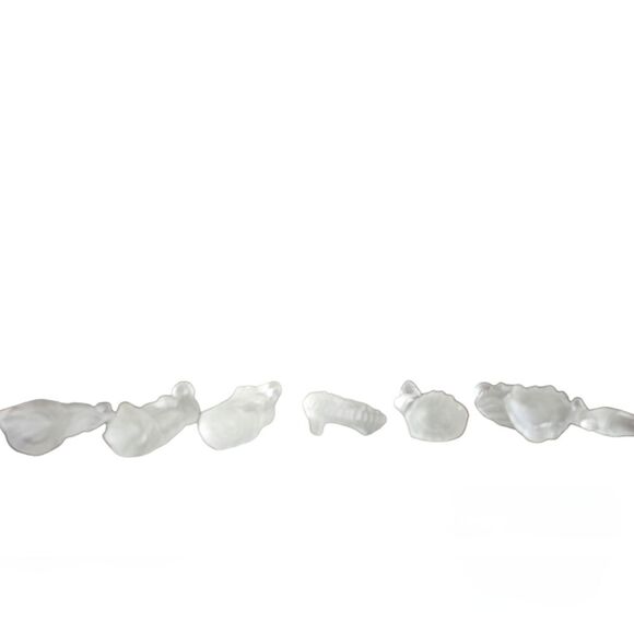 Vintage White Nativity Mini Figurine Set Christmas Holiday Manger Scene - Picture 2 of 15